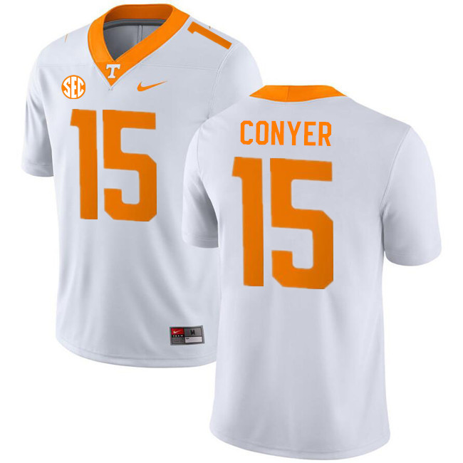 Men #15 Cristian Conyer Tennessee Volunteers College Football Jerseys Stitched-White